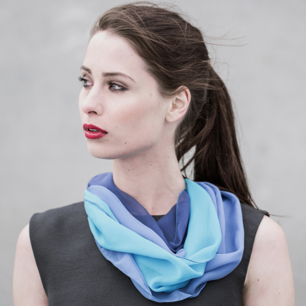 Loop Scarves Made from Chiffon Silk