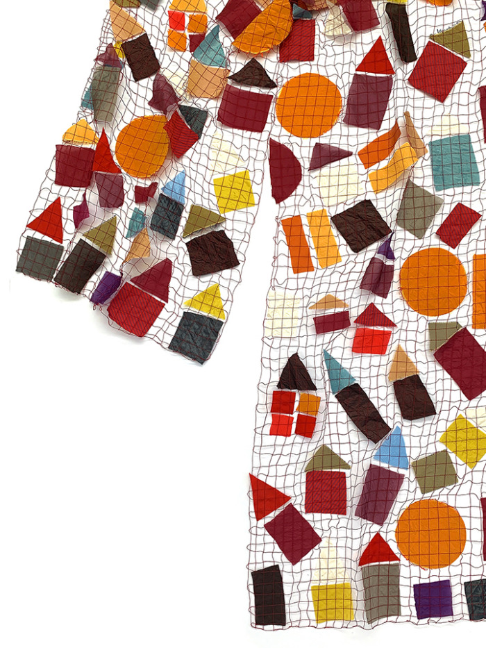 Künstlerischer Schal inspiriert von Paul Klee